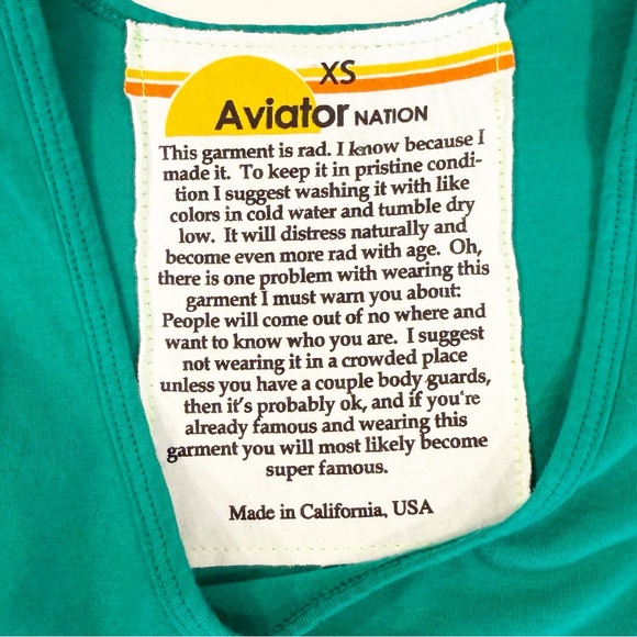 Aviator Nation Pray For Surf Tank Top Sz XS - Picture 4 of 11